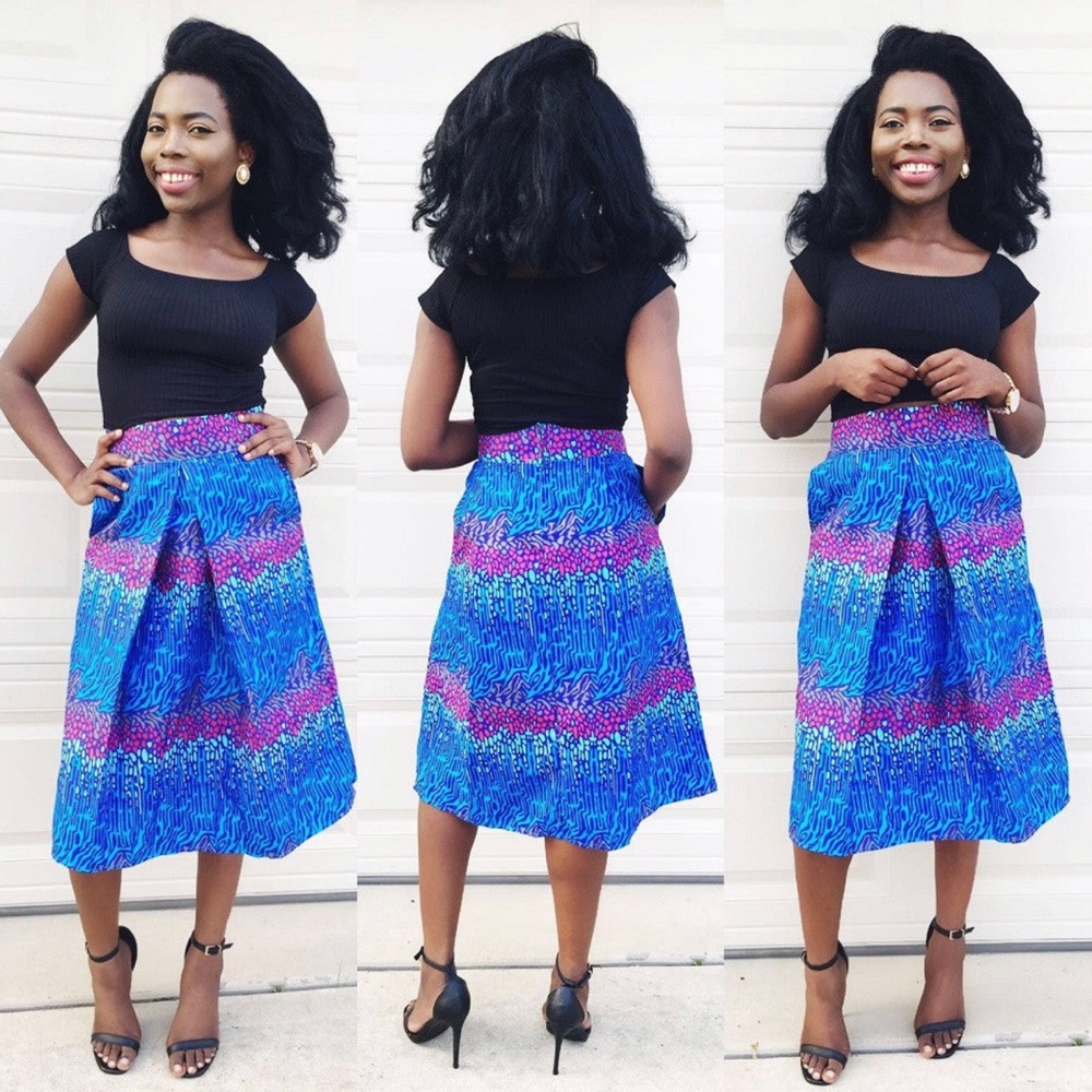 African Ankara Kente women skirt